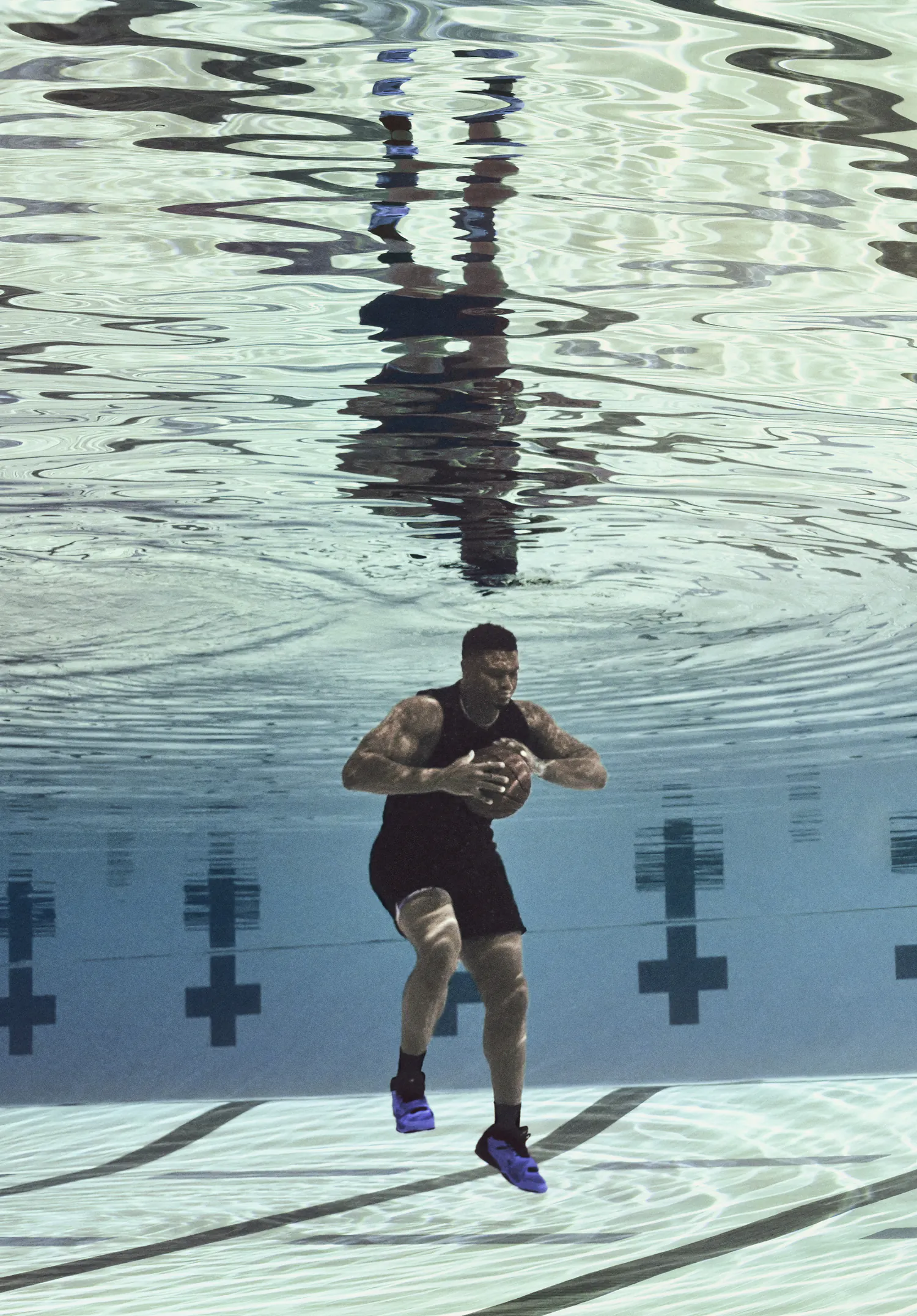 Underwater film still from the Zion 2 launch campaign