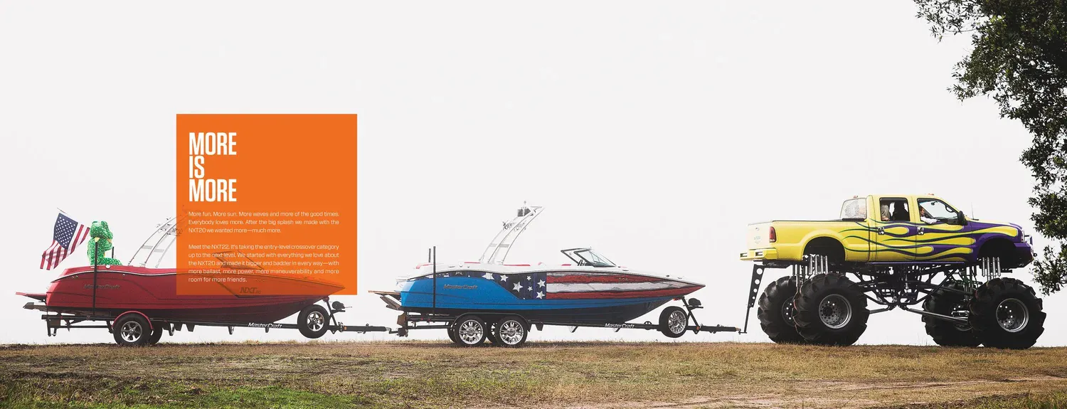MasterCraft homepage promo design